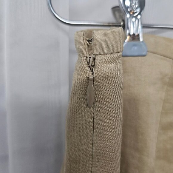 Vintage Ann Taylor Loft Tan Embroidered Boho Skirt A-Line Retro 10 - Picture 6 of 11